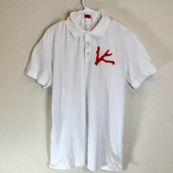Isaia Napoli Big Coral Logo Embroidered Made in Italy! Fits US XL
